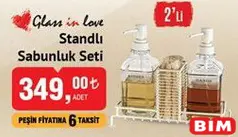 GLASS İN LOVE STANDLI SABUNLUK SETİ 2'Lİ